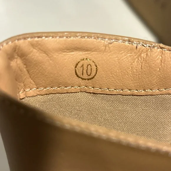 Coutgo Womens Sz 10 Khaki High Heel Ankle Boots Worn Two Times - Picture 9 of 10